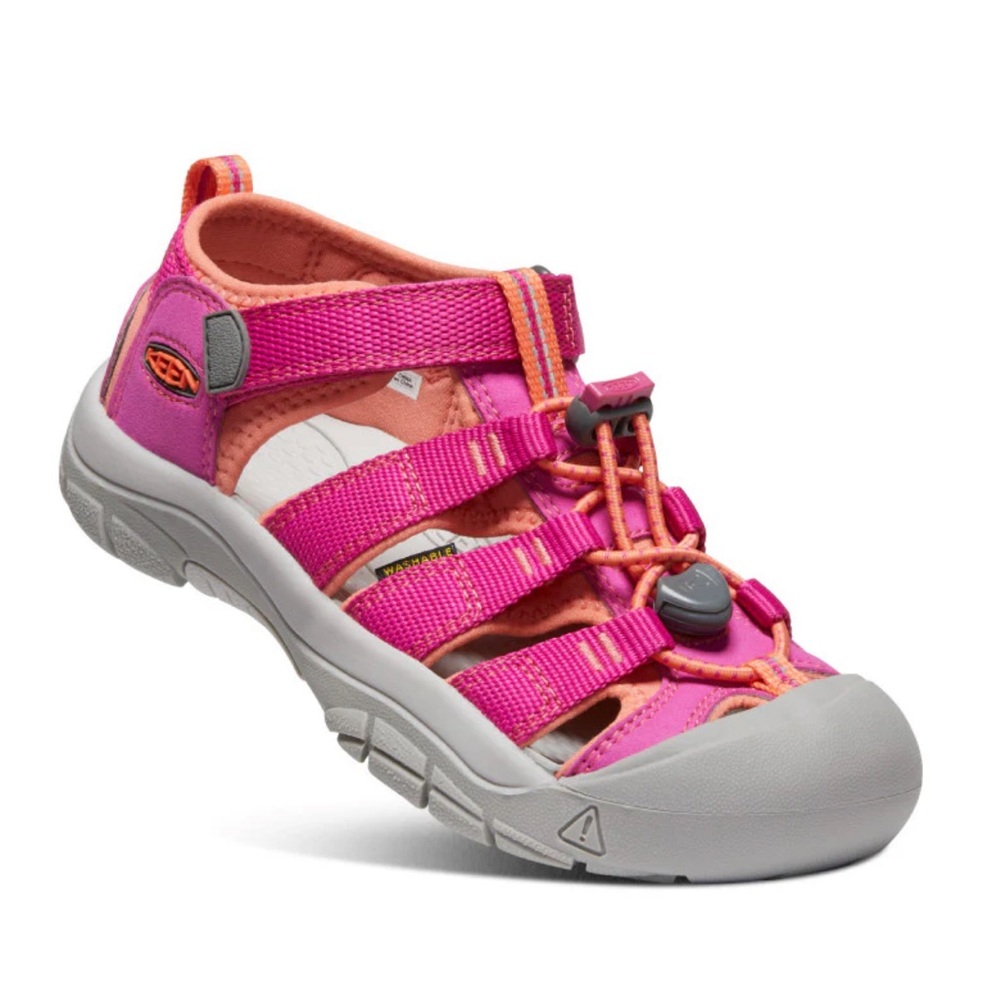 KEEN Big Kids' Newport H2 Hybrid Sandal Verry Berry/Fusion Coral Size 4